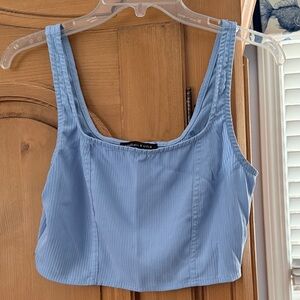 Kendall & Kylie Light Blue Crop Top